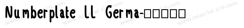Numberplate LL Germa字体转换